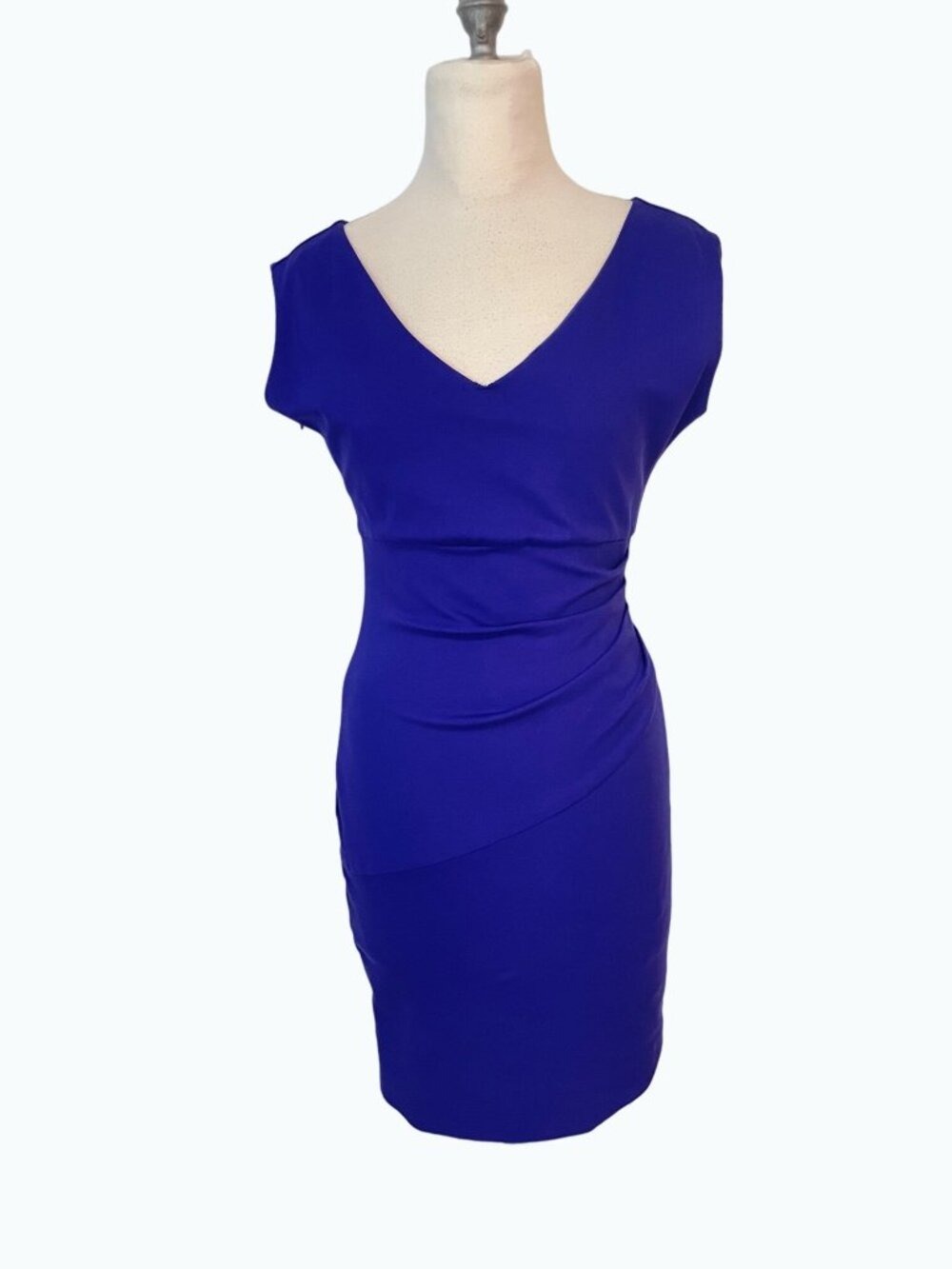 Diane von Furstenberg Jori ruched Purple Sleeveless Dress 6 8